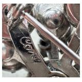 Variety of Vintage Jewelry including Vintage Rhinestone Brooch and Earrings Set & Vintage Crown Trifari Brooch