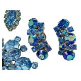 Vintage Rhinestone Jewelry in Shades of Blue