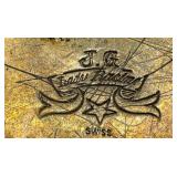 Antique JG Lady Racine Enamel Brooch