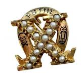 Antique Chi Omega 10K Gold Sorority Pin