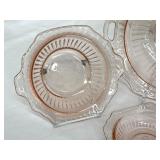 Vintage Pink Depression Glass Desert/ Berry Set