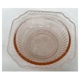 Vintage Pink Depression Glass Desert/ Berry Set