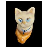 Fenton Vintage 2009 Siamese Chocolate Cat Slag Glass Figurine