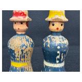 Two Antique Wooden Toy Soldiers