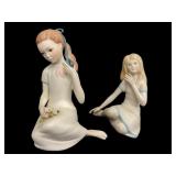 Two Vintage Porcelain Cybis Figurines including Cybis Thumbelina Figurine