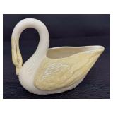 Vintage Belleek Swan Figurine / Vintage Belleek Swan Creamer