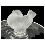 Lalique France Crystal Bird Trinket Dish Figurine