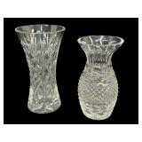 Two Crystal Vases including a Waterford Nocturne Crystal Vase