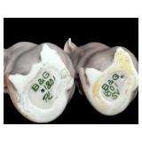 Pair of Vintage Bing and Grøndahl Porcelain Mice 1801 Figurines