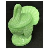 Martha Stewart LE Smith Jadeite Green Lidded Turkey Dish