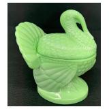 Martha Stewart LE Smith Jadeite Green Lidded Turkey Dish