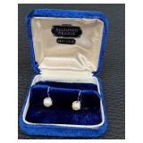 Pair of Vintage Cultured Pearl and 14K Gold Earrings