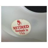 Three Collectible Fenton Shoe Figurines including a Fenton Glass Carnival Daisy Button Teal Blue Shoe Figurine