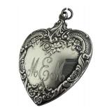 Vintage Wallace Sterling Silver Heart Shaped Pendant