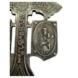 Vintage Sterling Silver Pardon Crucifix w/Miraculous and St. Benedict Medals