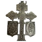 Vintage Sterling Silver Pardon Crucifix w/Miraculous and St. Benedict Medals