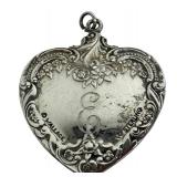 Vintage Wallace Sterling Silver Heart Shaped Pendant