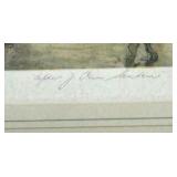 Vintage "The River in Flanders" Framed Colored Etching by Julien Van Santen