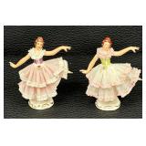 Vintage Fancy Lady Figurines by Dresden