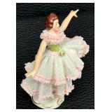Vintage Fancy Lady Figurines by Dresden