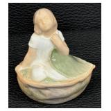 Royal Copenhagen Thumbelina in Nutshell Figurine / Royal Coppenhagen 4374 Thumbelina Figurine