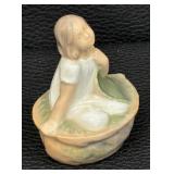 Royal Copenhagen Thumbelina in Nutshell Figurine / Royal Coppenhagen 4374 Thumbelina Figurine