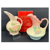 Vintage Wildflower Blue and Pink Hull Ewer and Vintage Hull Magnolia Ewer and Collector