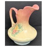 Vintage Wildflower Blue and Pink Hull Ewer and Vintage Hull Magnolia Ewer and Collector