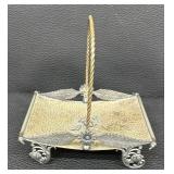 Vintage Simpsons Hall Miller Silver Plated Brides Basket