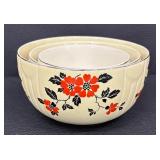 Vintage Halls Red Poppy Nesting Bowls