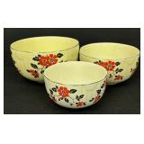 Vintage Halls Red Poppy Nesting Bowls