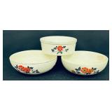 Vintage Halls Red Poppy Serving Bowls