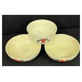 Vintage Halls Red Poppy Serving Bowls
