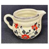 Vintage Halls Red Poppy Coffee/Tea Pot with Creamer Pitcher and Sugar Dish