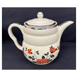 Vintage Halls Red Poppy Pitcher, Pot, Creamer Pitcher and Sugar Dish