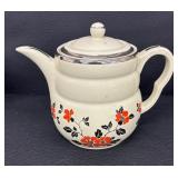 Vintage Halls Red Poppy Pitcher, Pot, Creamer Pitcher and Sugar Dish