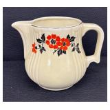 Vintage Halls Red Poppy Pitcher, Pot, Creamer Pitcher and Sugar Dish