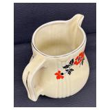 Vintage Halls Red Poppy Pitcher, Pot, Creamer Pitcher and Sugar Dish