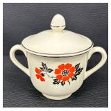 Vintage Halls Red Poppy Pitcher, Pot, Creamer Pitcher and Sugar Dish