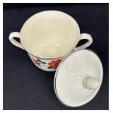 Vintage Halls Red Poppy Pitcher, Pot, Creamer Pitcher and Sugar Dish