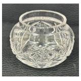 Antique Crystal Sterling Silver Lidded Vanity Jar