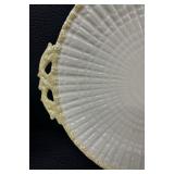Vintage Belleek Limpet Pattern Plates and Platter Third Black Mark
