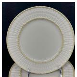 Vintage Belleek Limpet Pattern Plates and Platter Third Black Mark