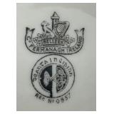 Vintage Belleek Limpet Pattern Plates and Platter Third Black Mark