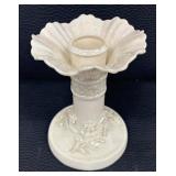 Pair of Belleek Celtic Parian China Candleholders Third Black Mark