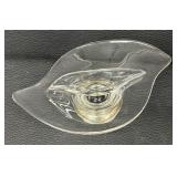 Vintage Spreaders, Spoons, Sterling Silver and Glass Divided Dish, Sterling Silver Lidded Etched Glass Sugar or Jam Jar / Dish