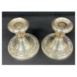 Pair of Vintage Gorham Weighted Sterling Silver Candleholders