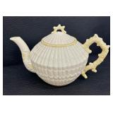 Belleek Limpet Teapot, Cups and Saucers & Belleek Lotus Cream and Sugar Set