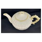 Belleek Limpet Teapot, Cups and Saucers & Belleek Lotus Cream and Sugar Set