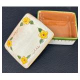 Two Vintage Stangl Pottery Terra Rose Cigarette / Trinket Boxes